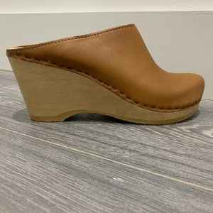 No.6 New School Clog Palomino Brown Leather 39